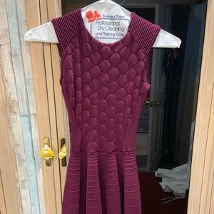 Ted Baker London-maroon mini-midi dress